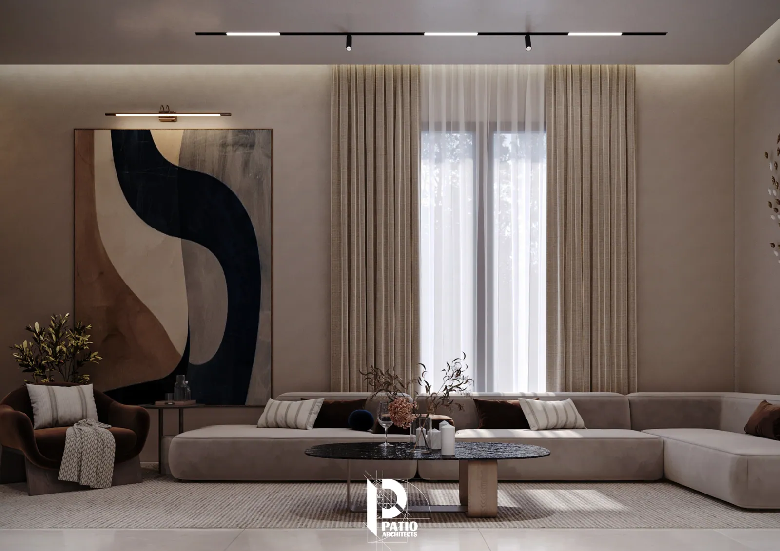Luxury Villa Living Floor — Patio Architects